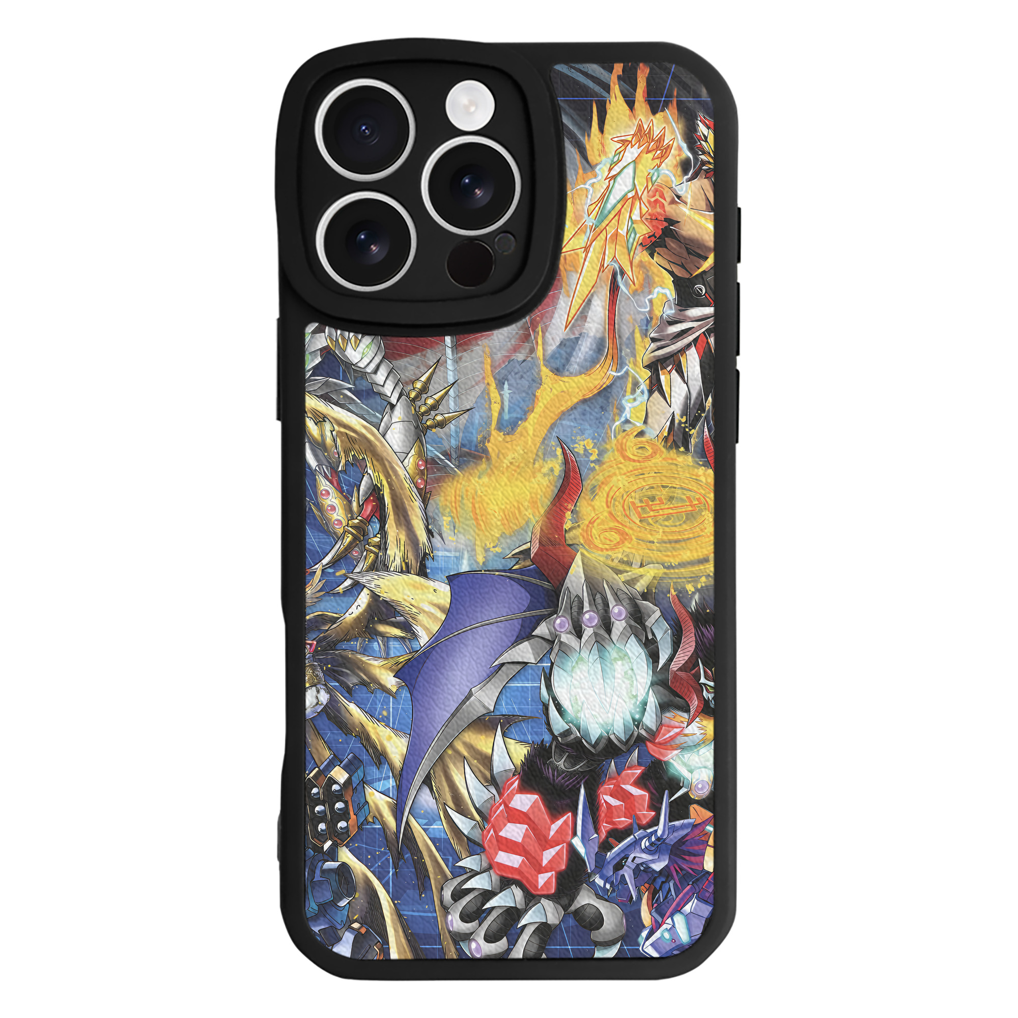 （画像用） Digimon デジタルモンスター/デジモン 【iPhone 16シリーズ対応】シリコンスマホケース（レザー調） 材質：シリコン
